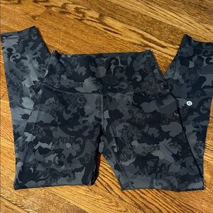lululemon athletica Black Floral Leggings